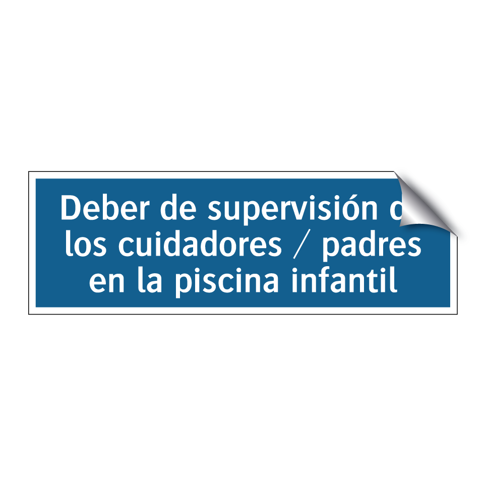 Deber de supervisión de los cuidadores / padres en la piscina infantil