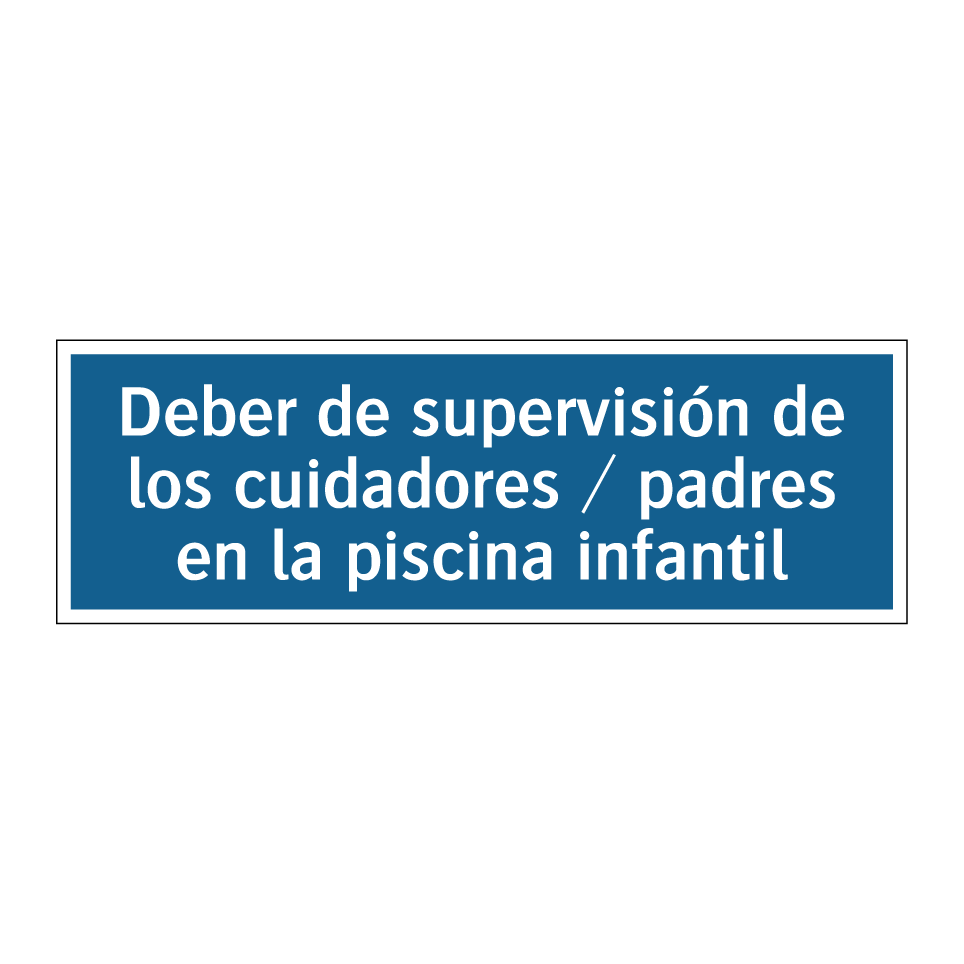 Deber de supervisión de los cuidadores / padres en la piscina infantil