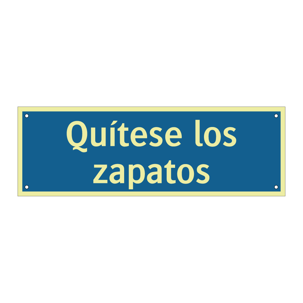 Quítese los zapatos