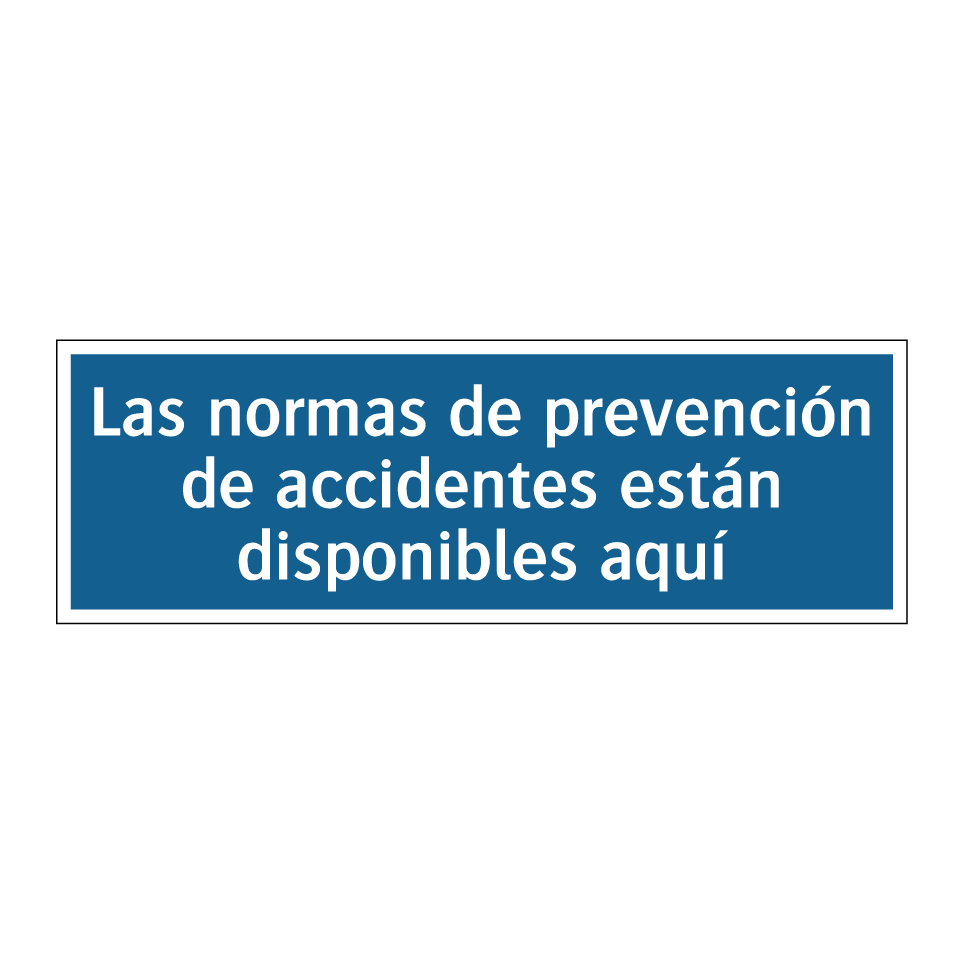 Las normas de prevención de accidentes están disponibles aquí