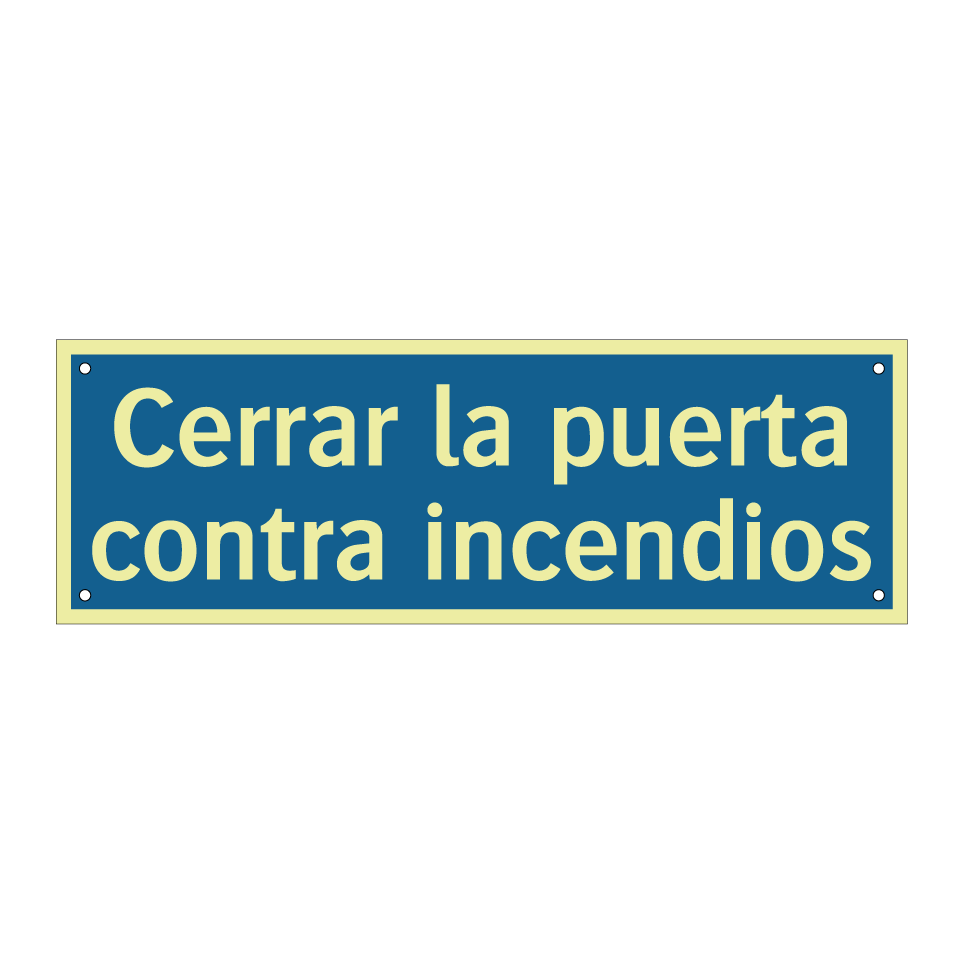 Cerrar la puerta contra incendios