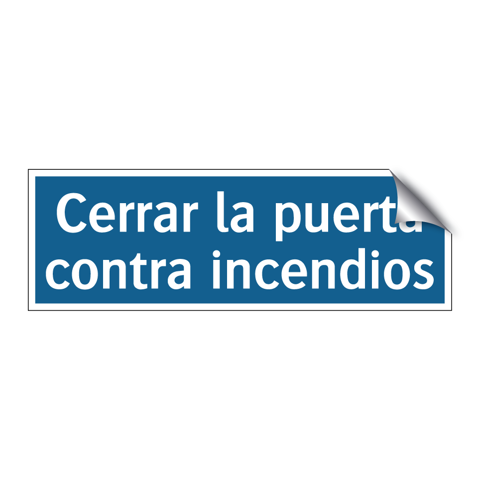 Cerrar la puerta contra incendios
