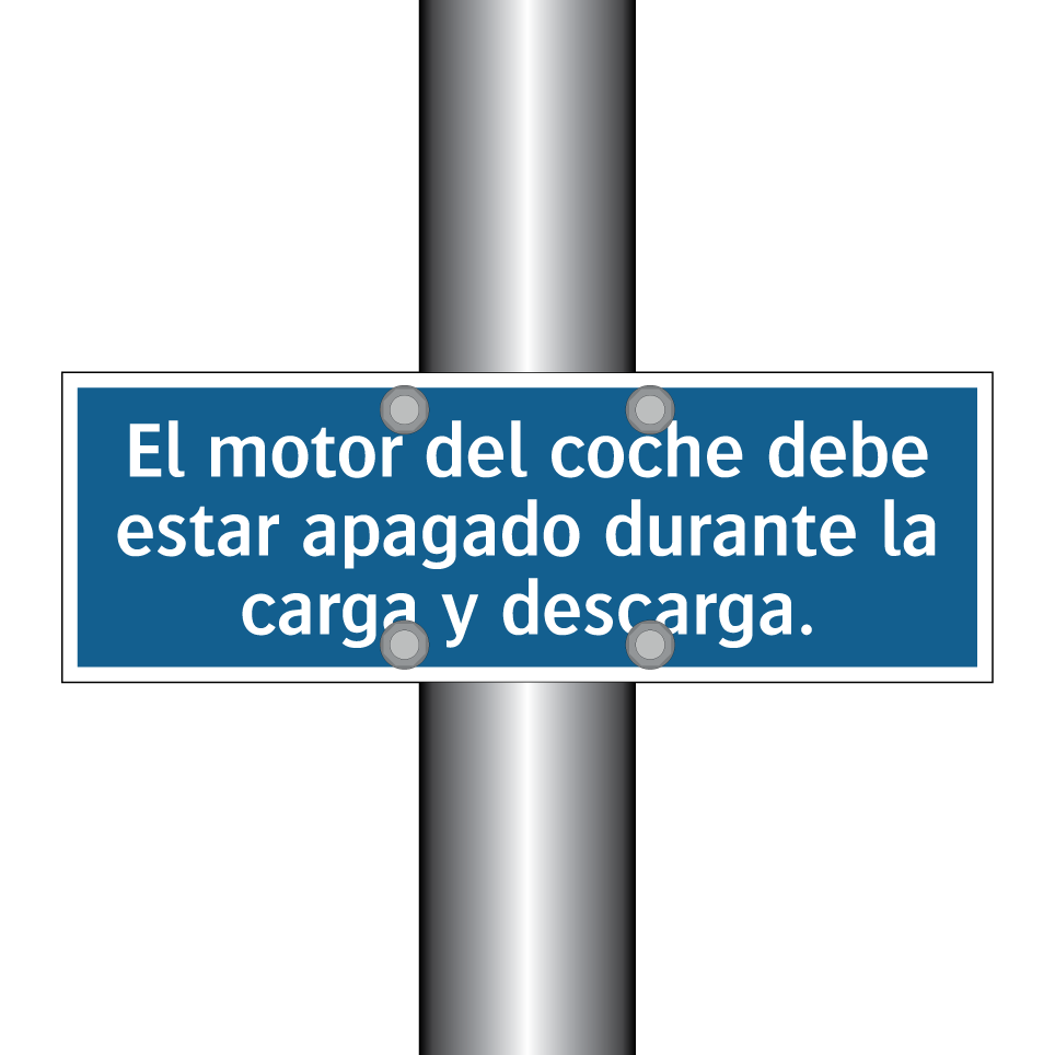 El motor del coche debe estar apagado durante la carga y descarga.