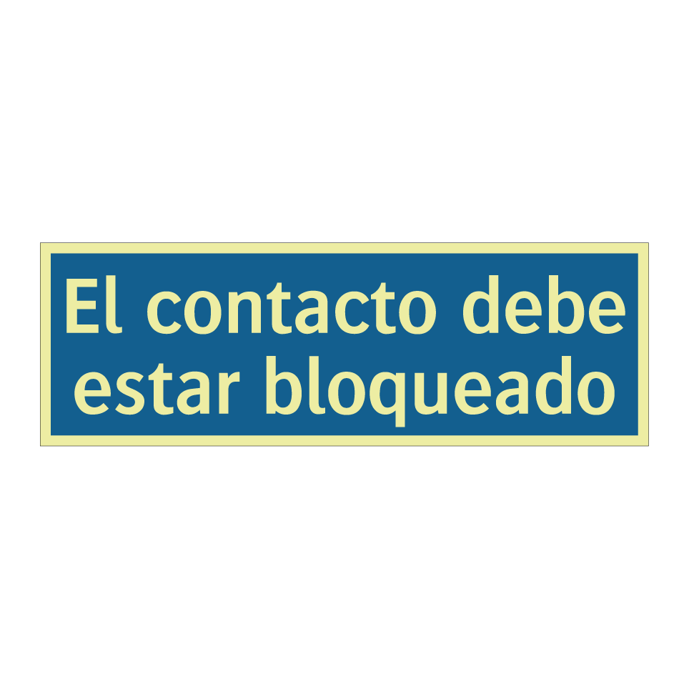 El contacto debe estar bloqueado