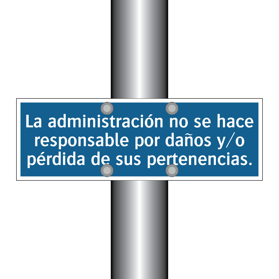 La administración no se hace responsable por daños y/o pérdida de sus pertenencias.