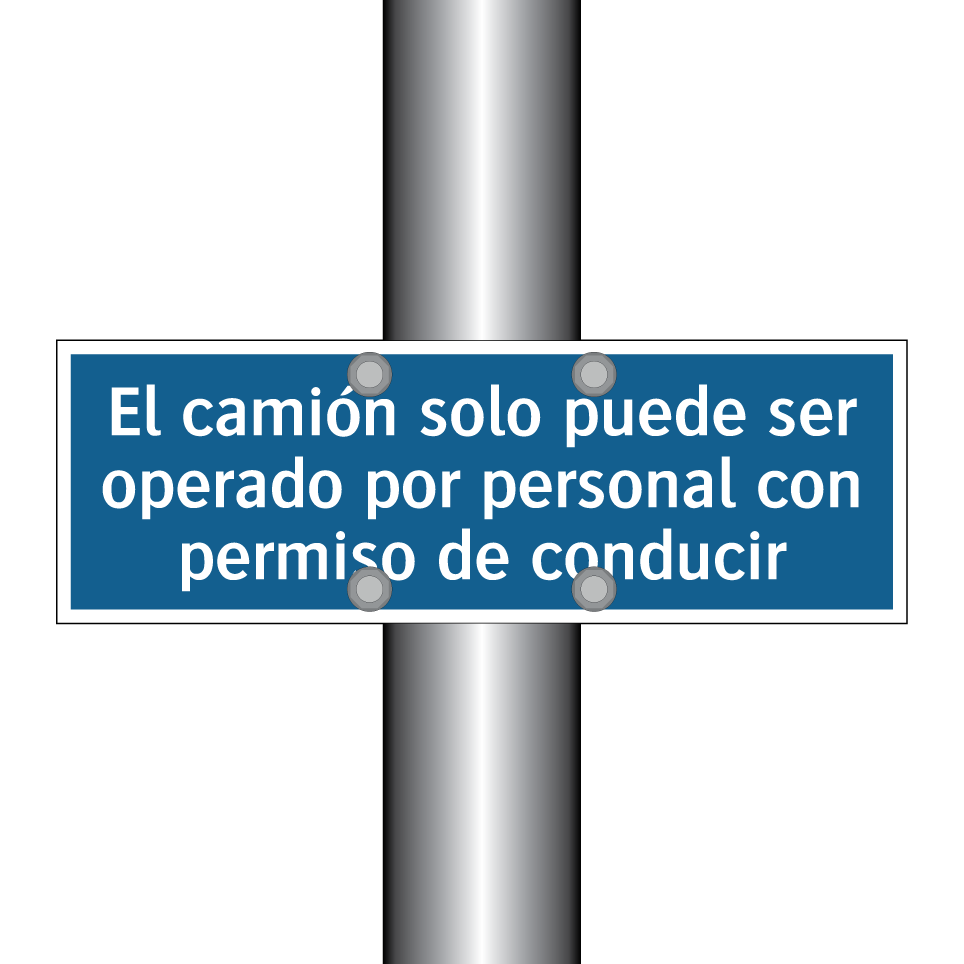 El camión solo puede ser operado por personal con permiso de conducir