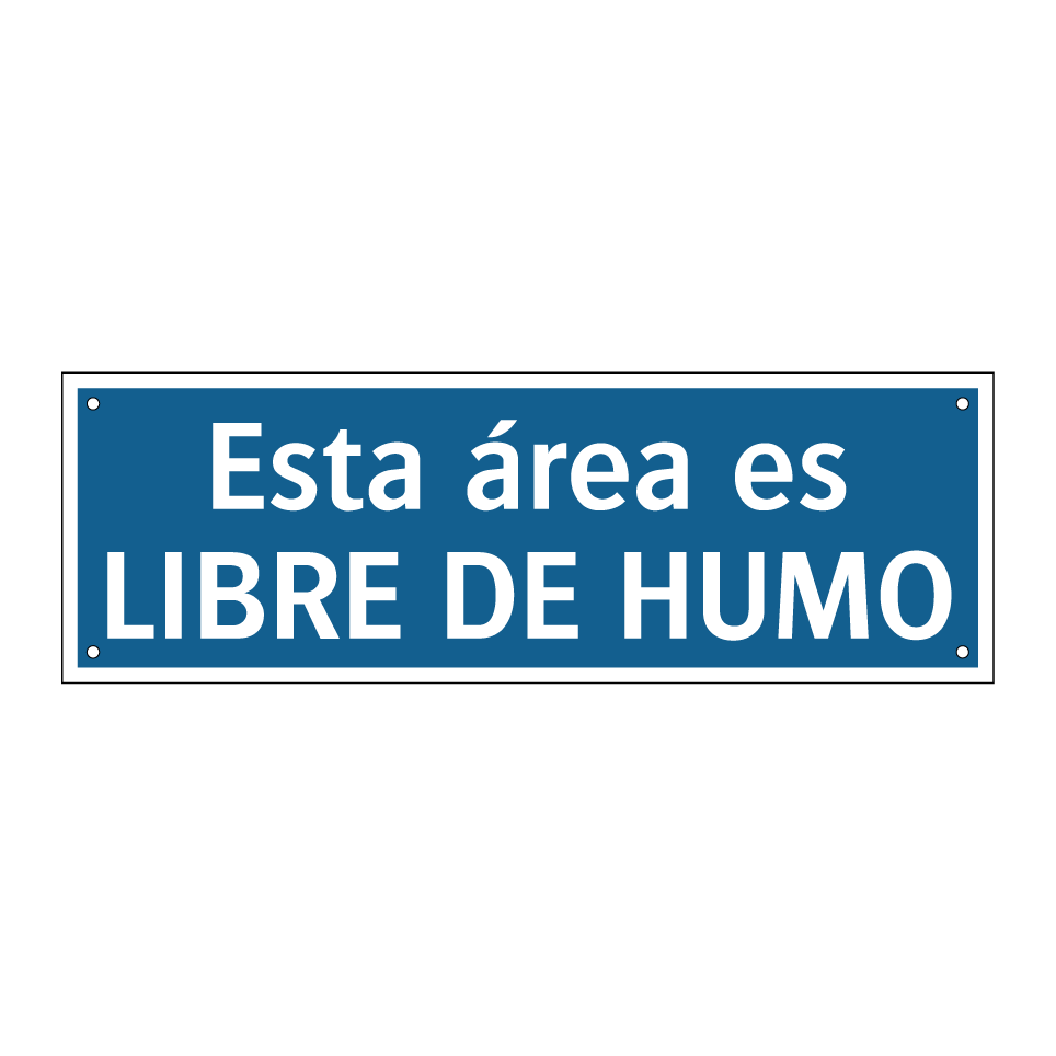 Esta área es LIBRE DE HUMO