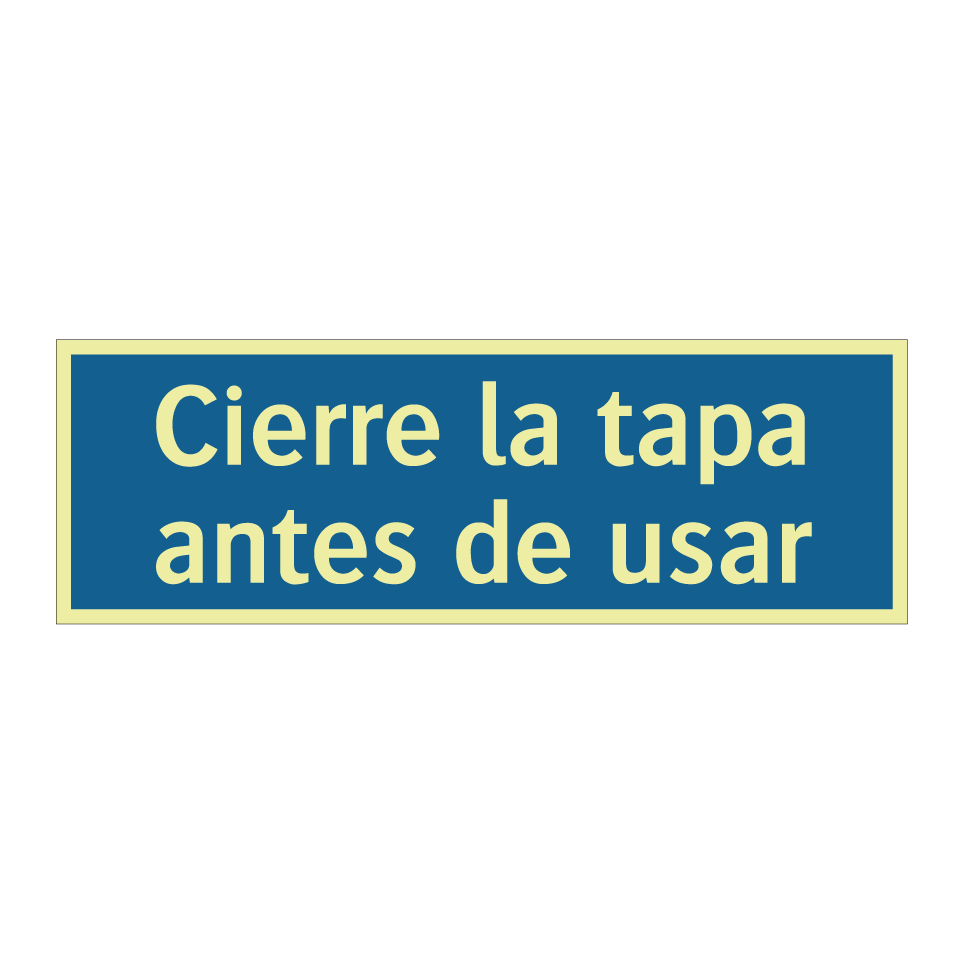 Cierre la tapa antes de usar