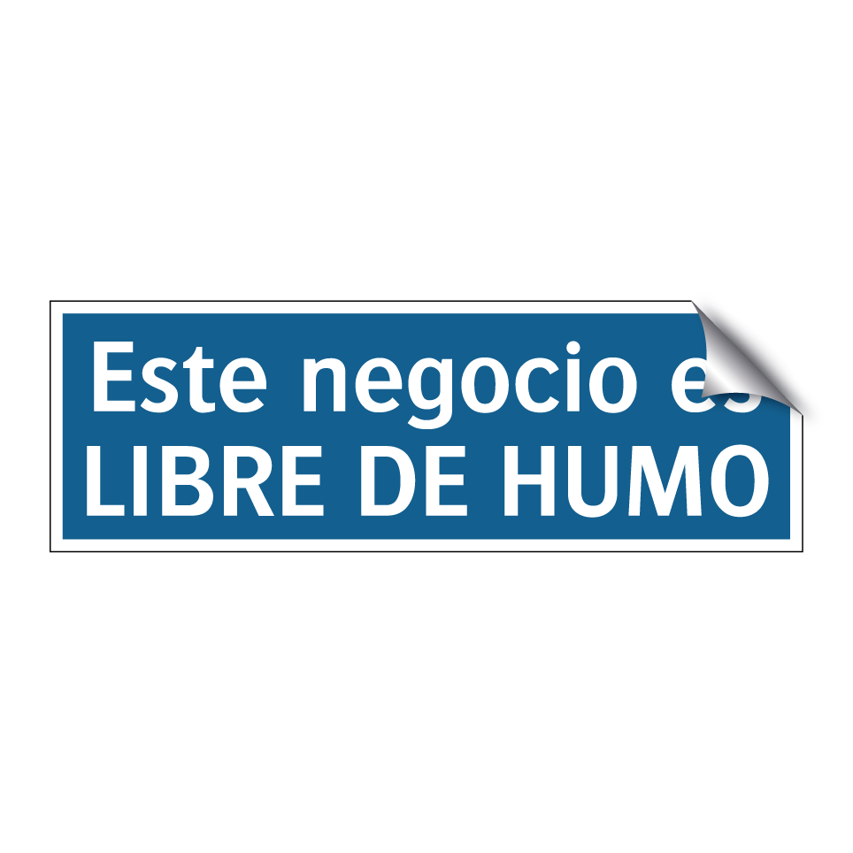 Este negocio es LIBRE DE HUMO