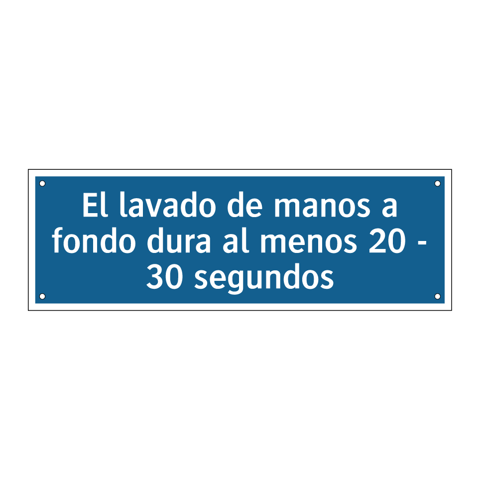 El lavado de manos a fondo dura al menos 20 - 30 segundos