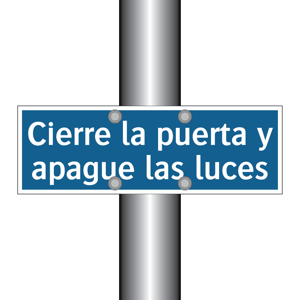 Cierre la puerta y apague las luces