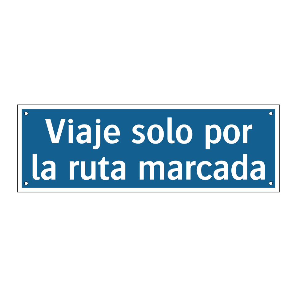 Viaje solo por la ruta marcada