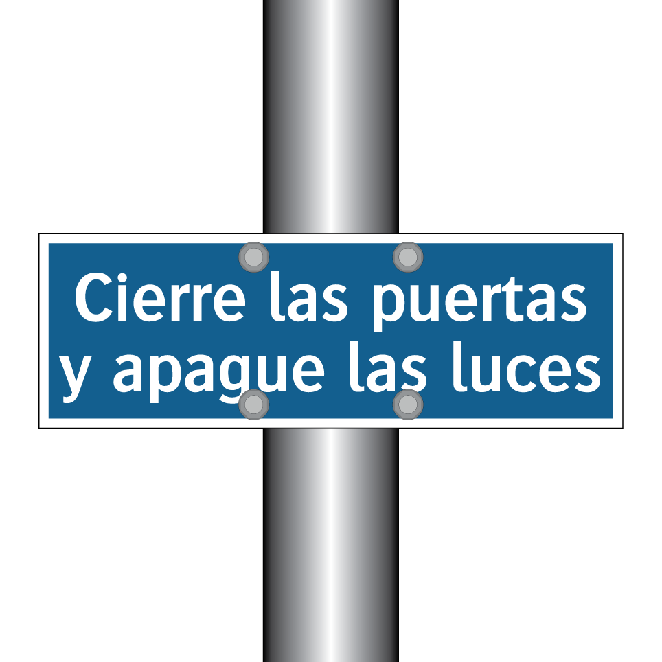 Cierre las puertas y apague las luces