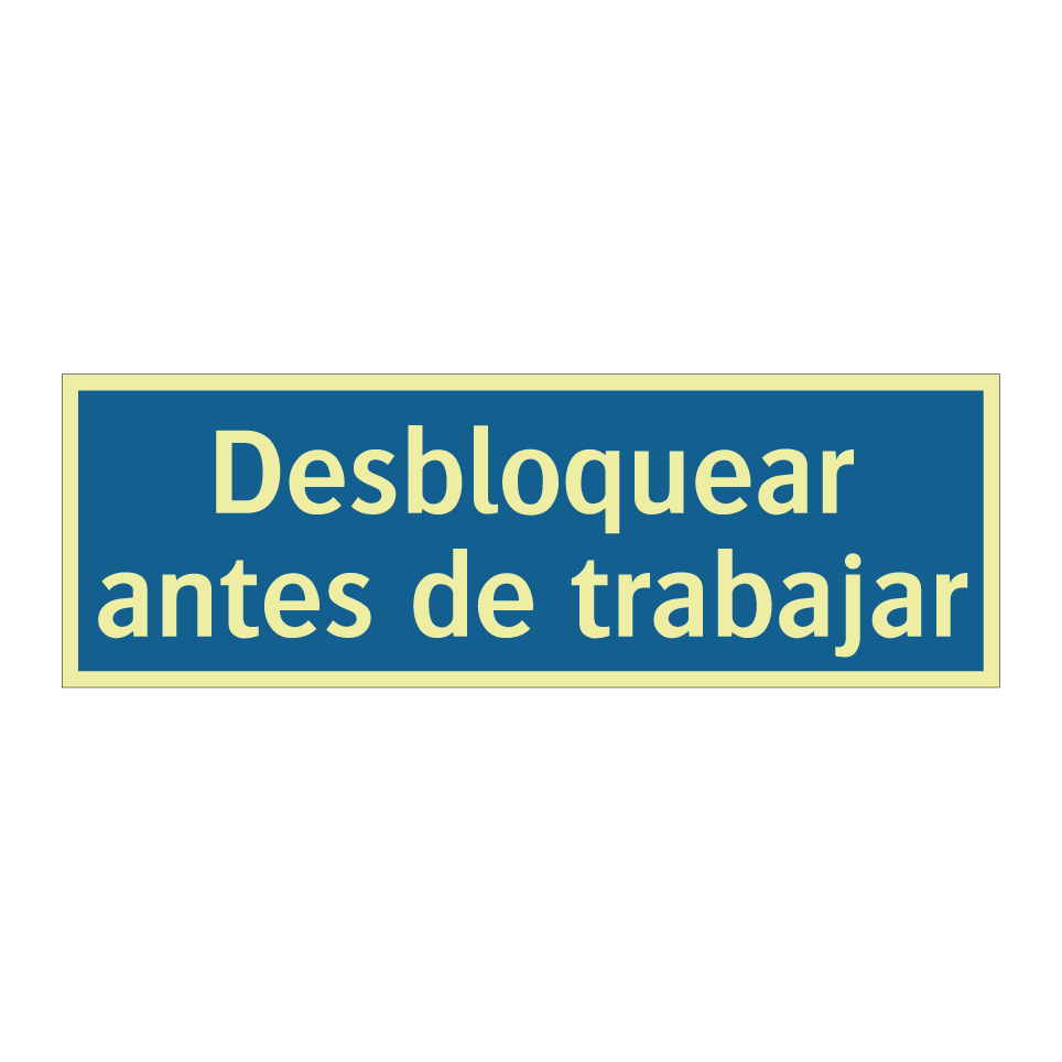 Desbloquear antes de trabajar