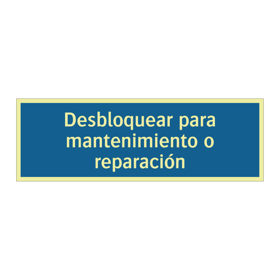 Desbloquear para mantenimiento o reparación