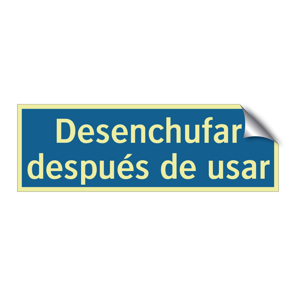 Desenchufar después de usar