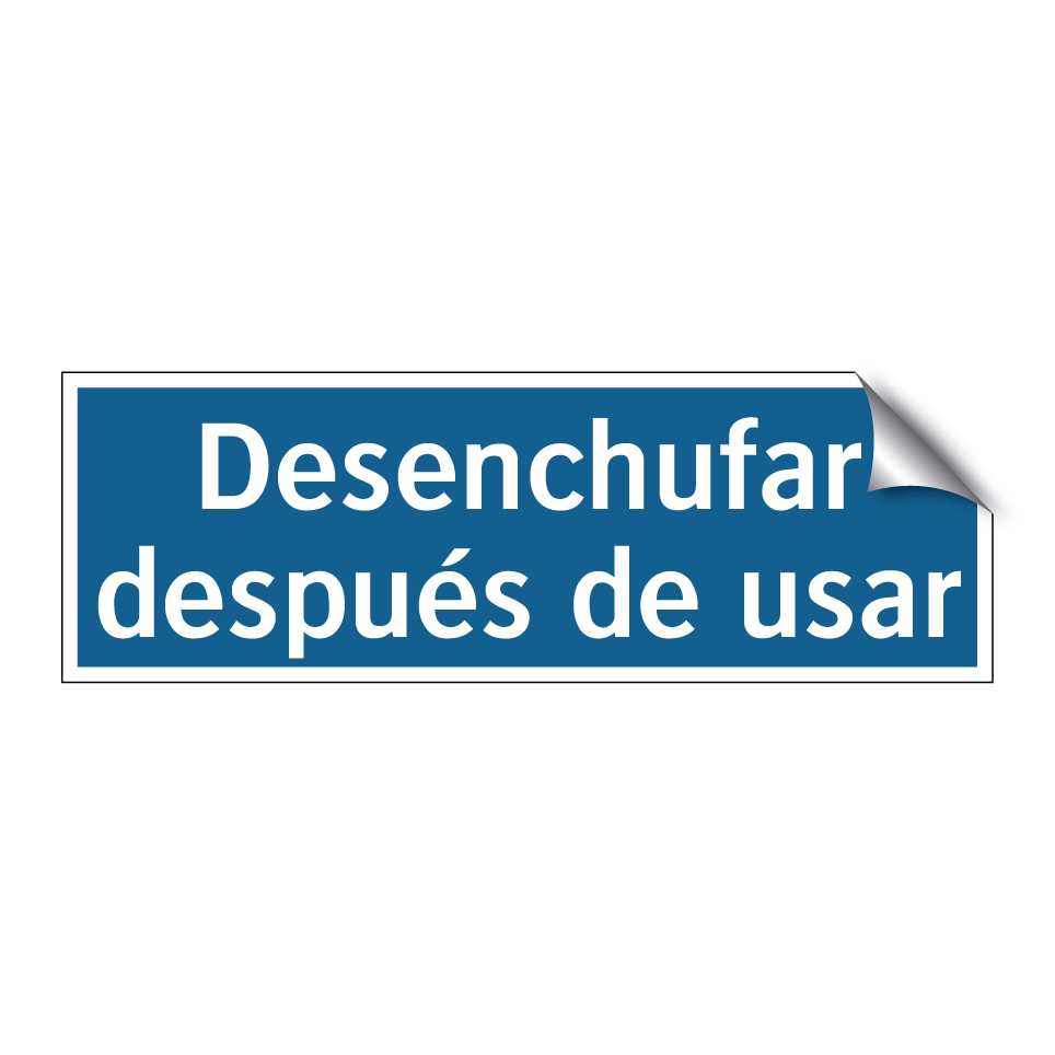 Desenchufar después de usar