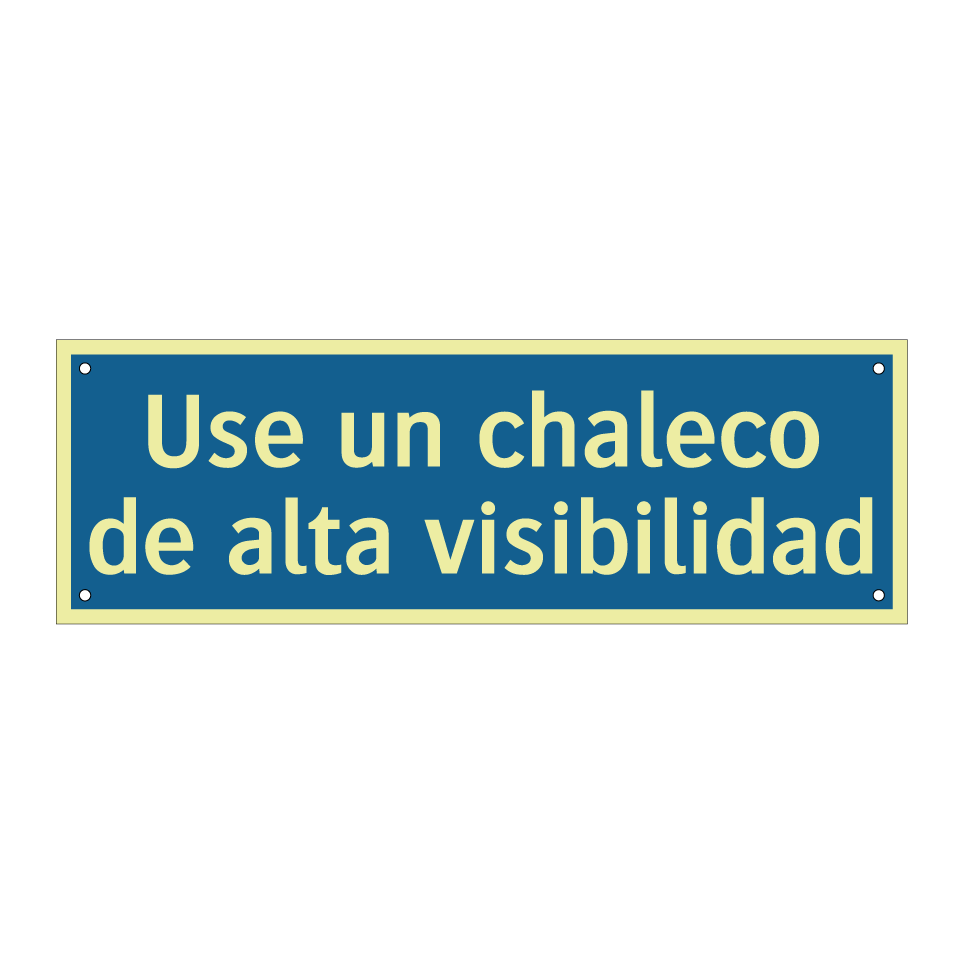 Use un chaleco de alta visibilidad