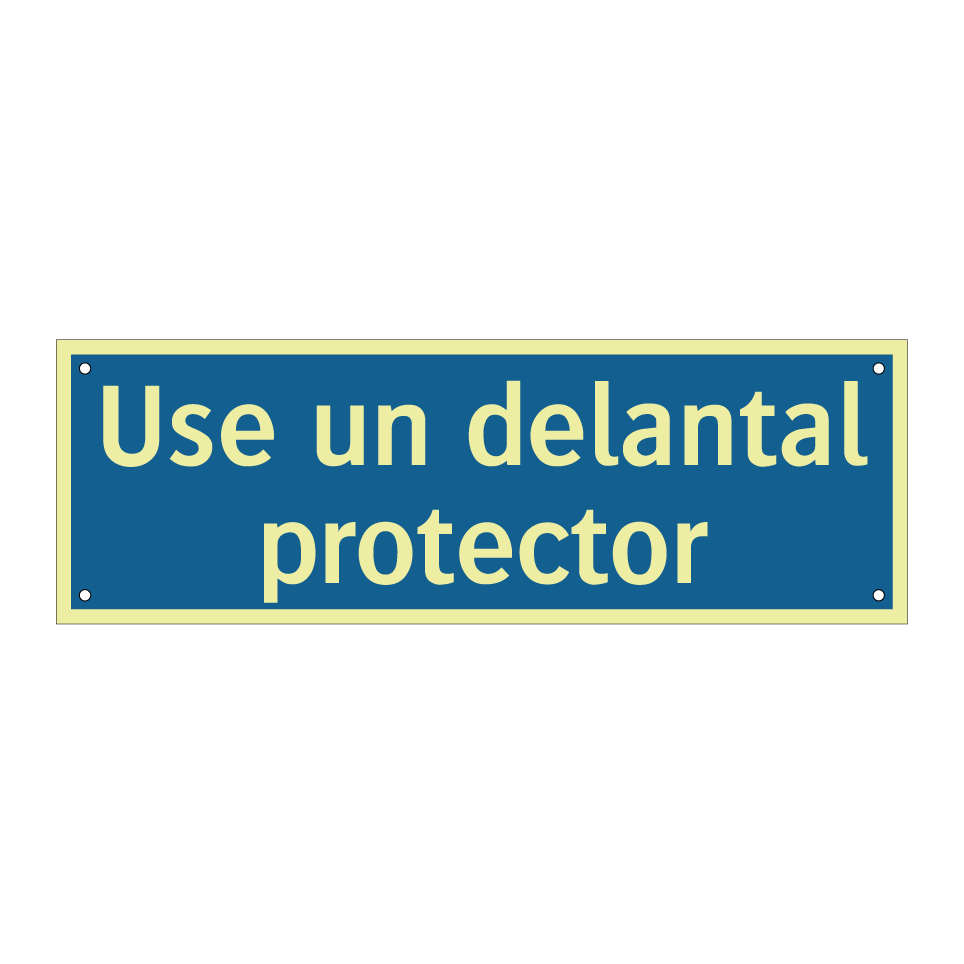 Use un delantal protector