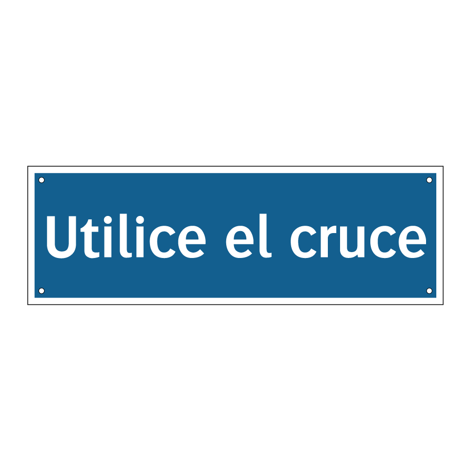 Utilice el cruce