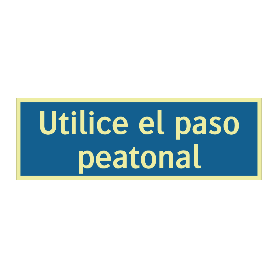 Utilice el paso peatonal