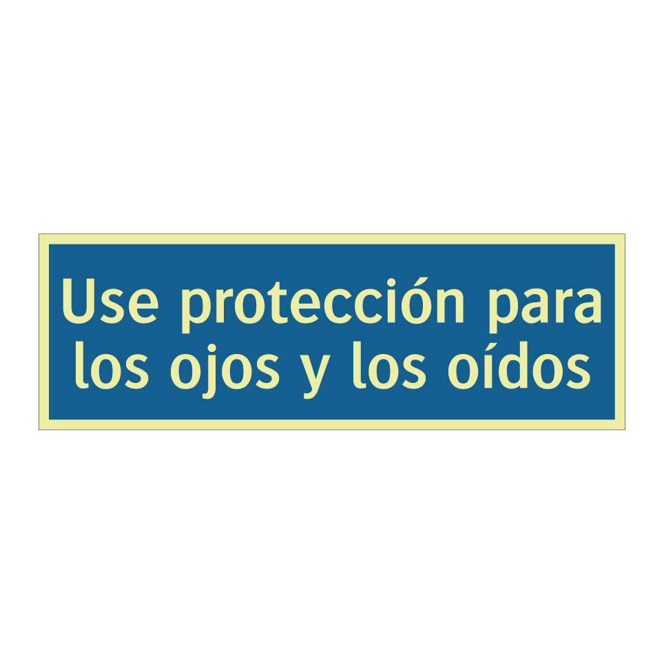 Use protección para los ojos y los oídos