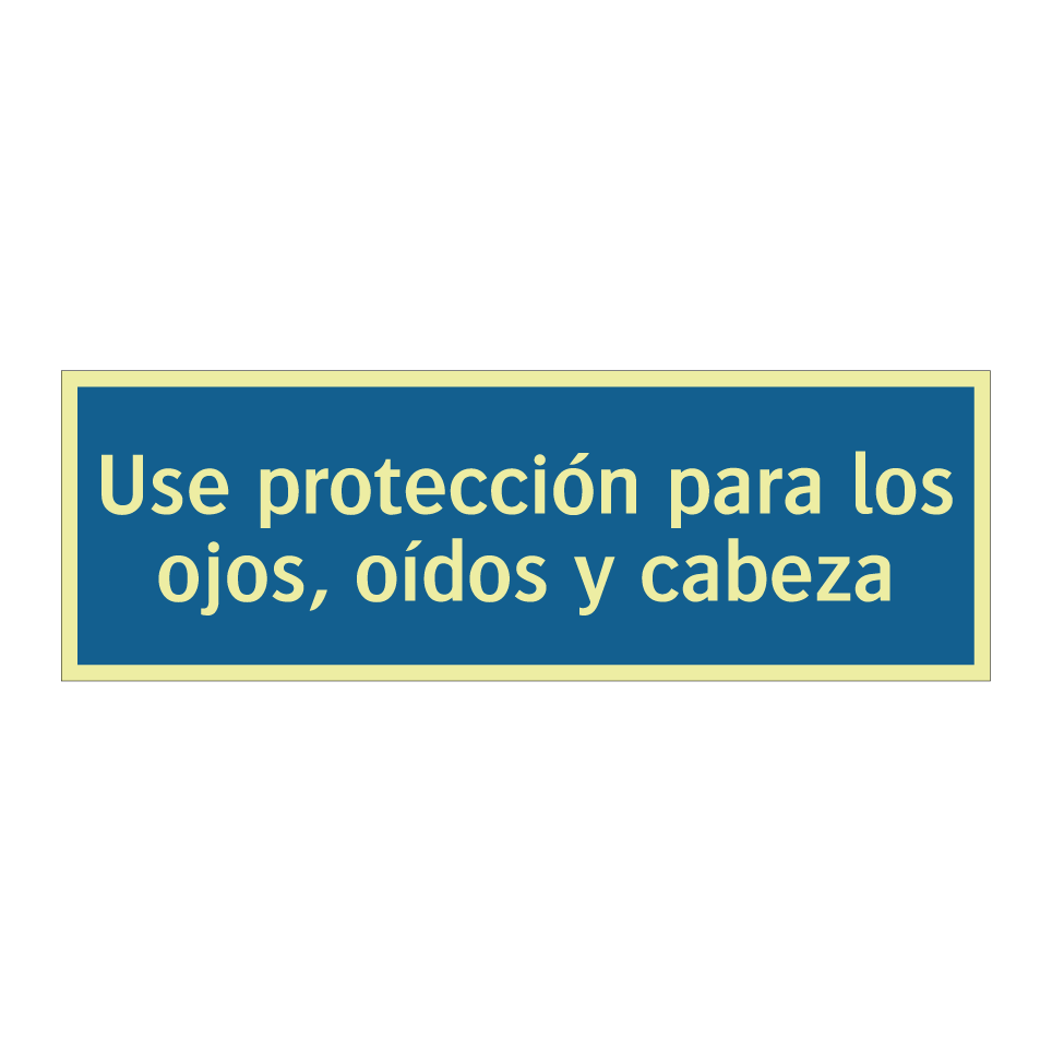 Use protección para los ojos, oídos y cabeza