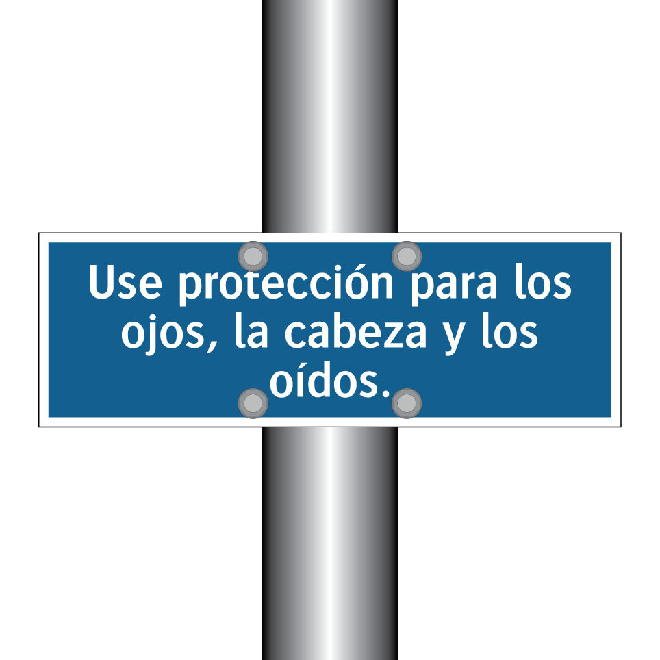 Use protección para los ojos, la cabeza y los oídos.