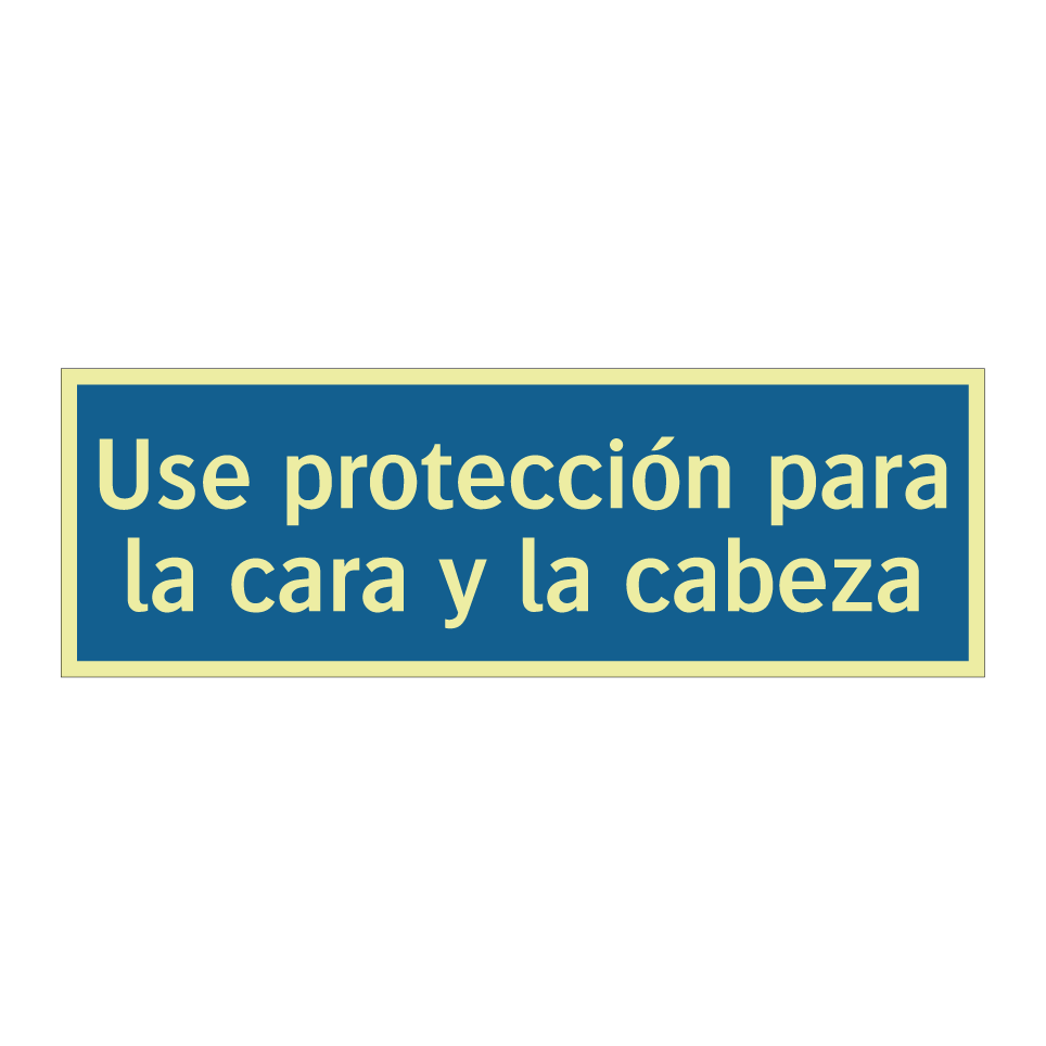 Use protección para la cara y la cabeza