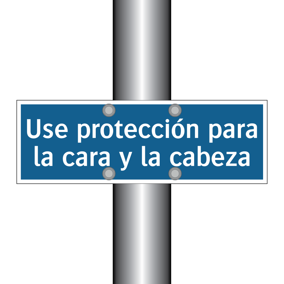 Use protección para la cara y la cabeza