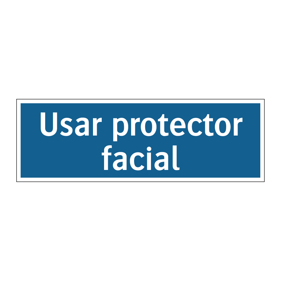 Usar protector facial