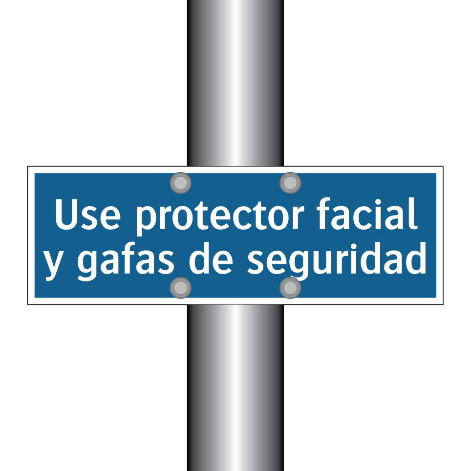 Use protector facial y gafas de seguridad
