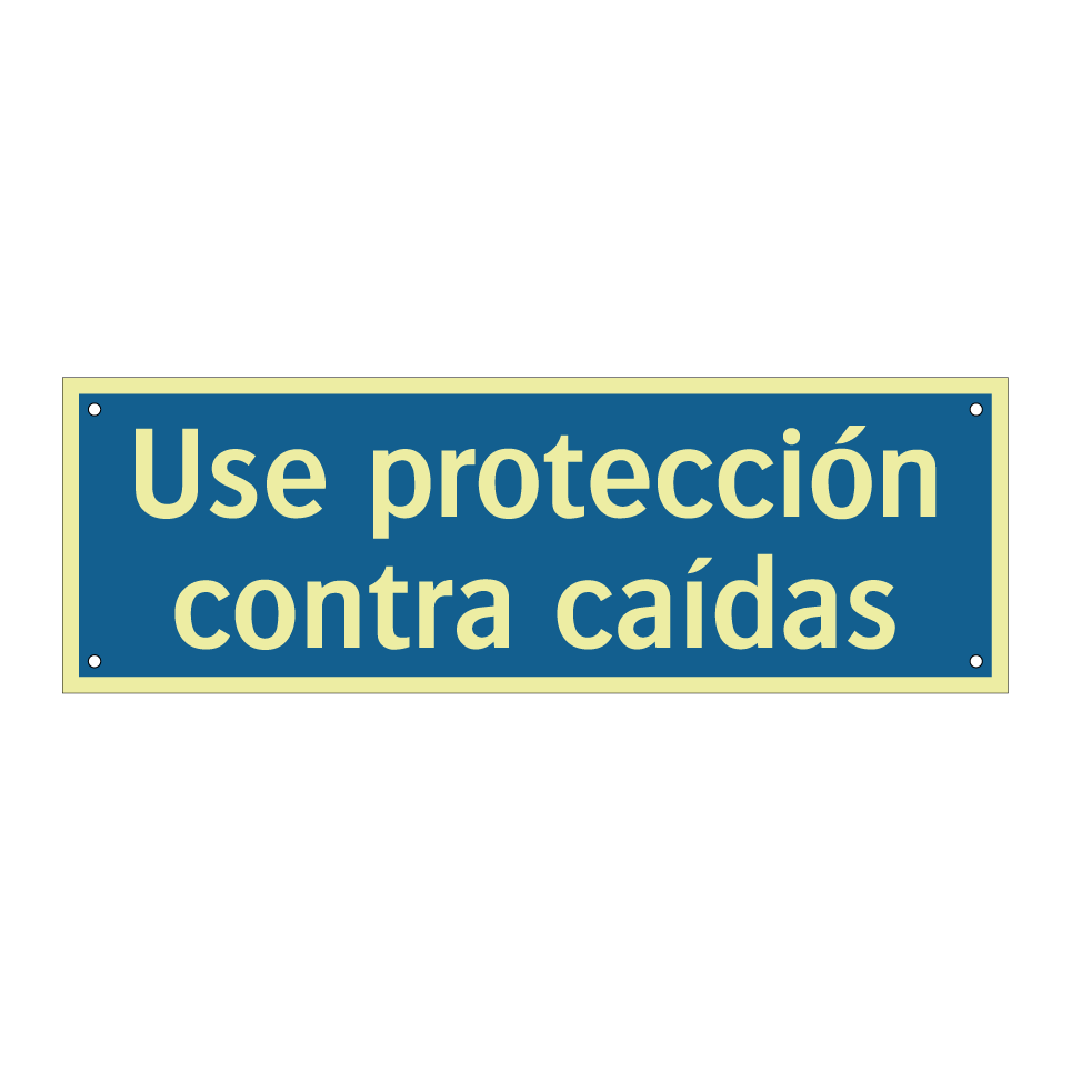 Use protección contra caídas