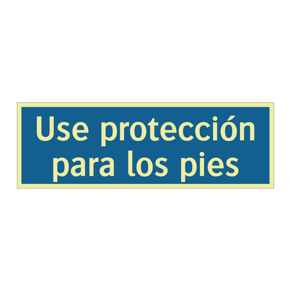 Use protección para los pies