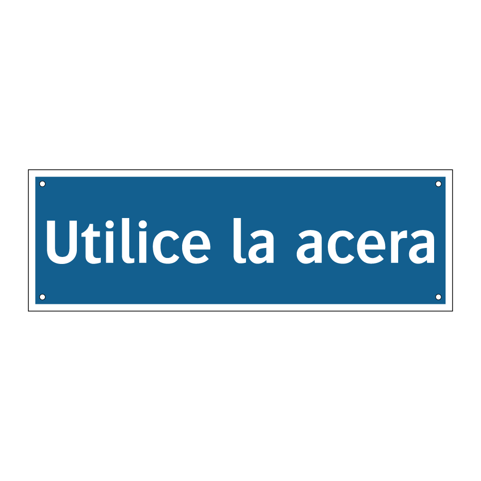 Utilice la acera