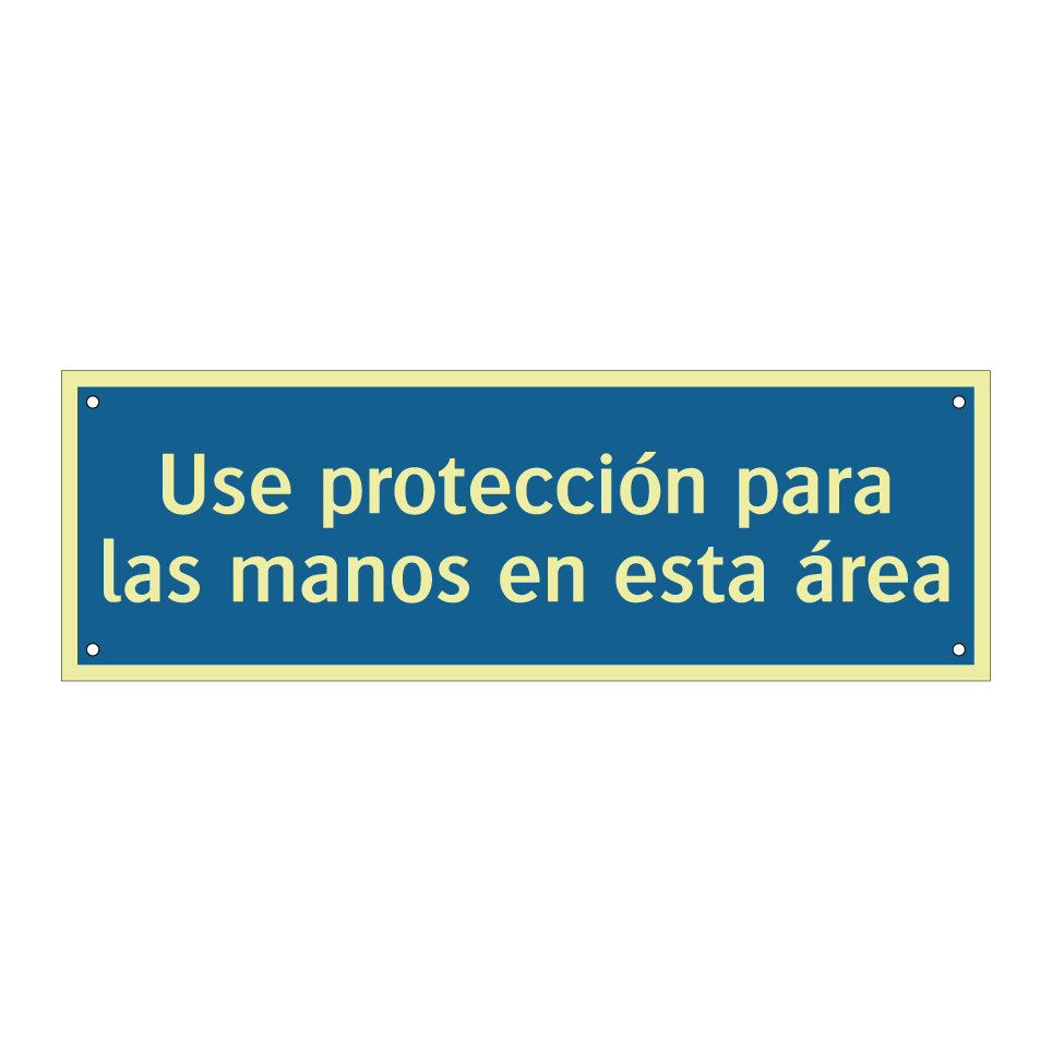Use protección para las manos en esta área