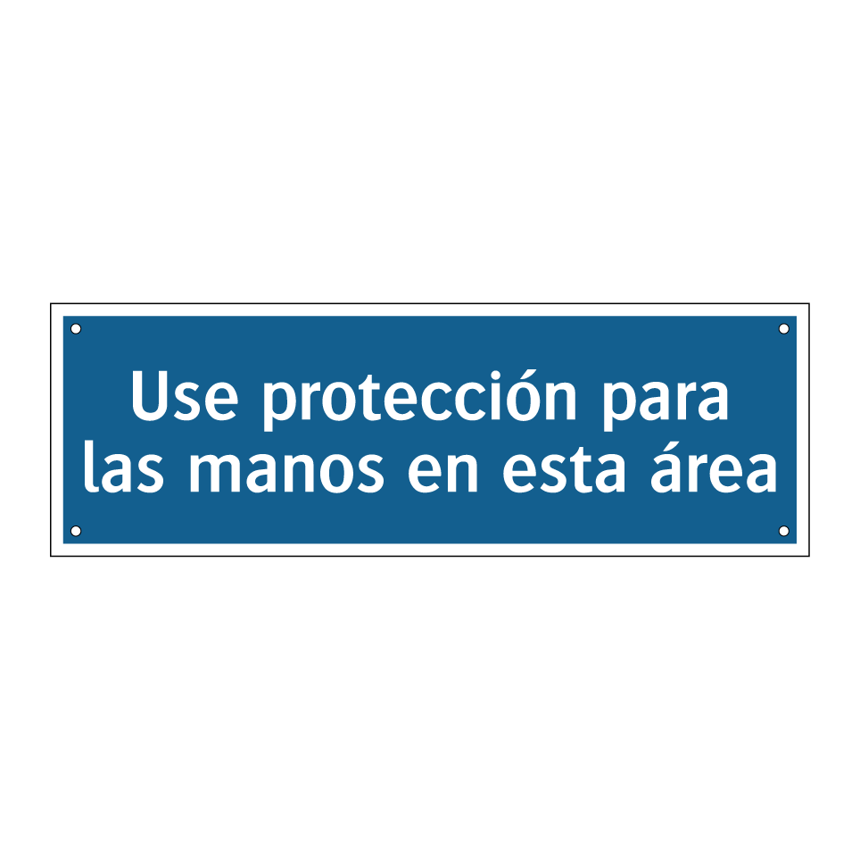 Use protección para las manos en esta área