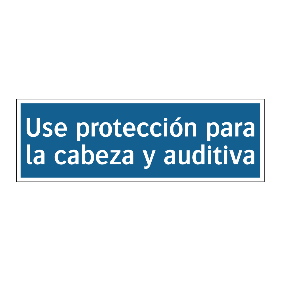 Use protección para la cabeza y auditiva