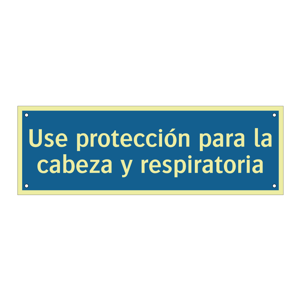 Use protección para la cabeza y respiratoria