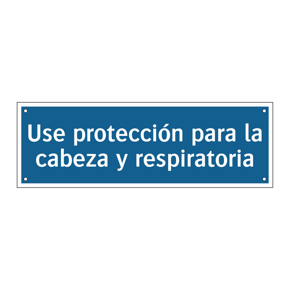 Use protección para la cabeza y respiratoria