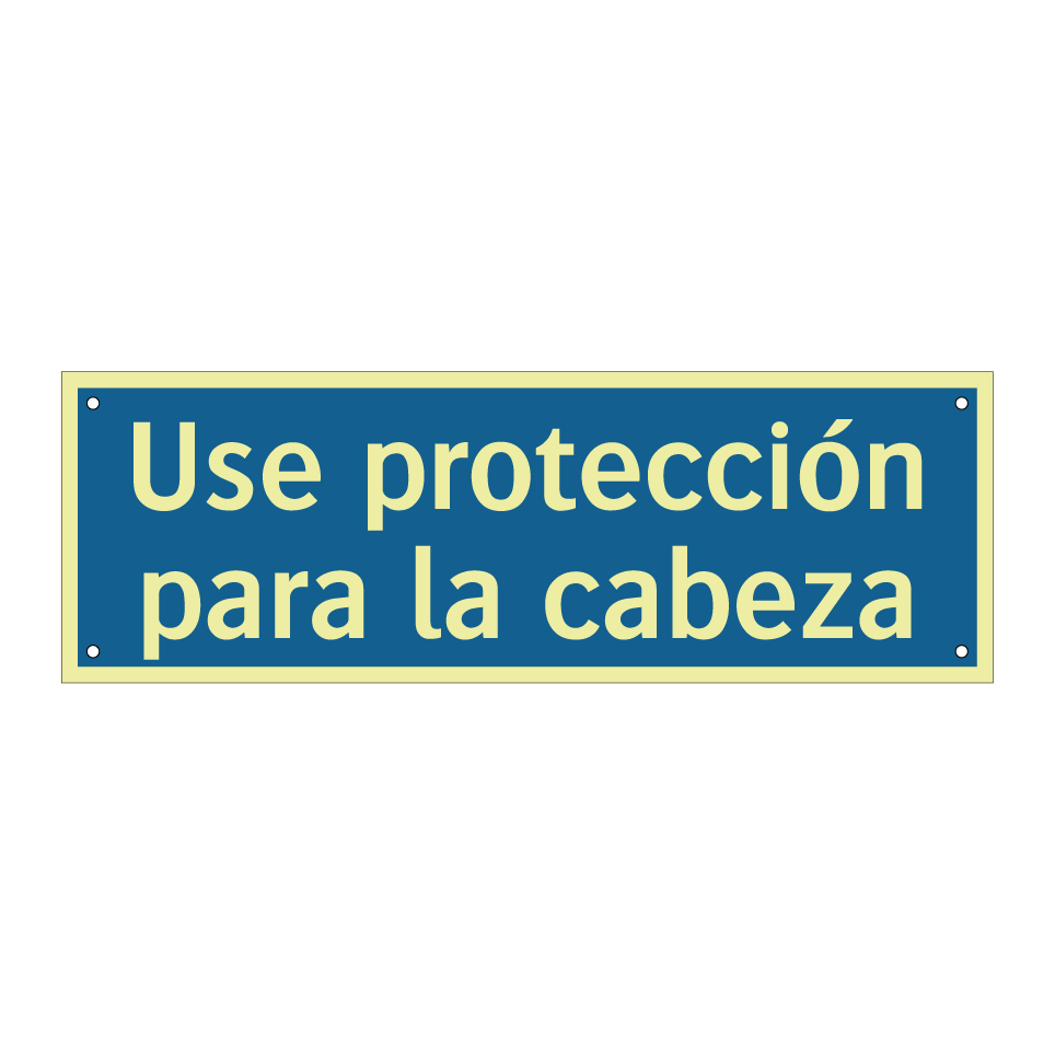 Use protección para la cabeza