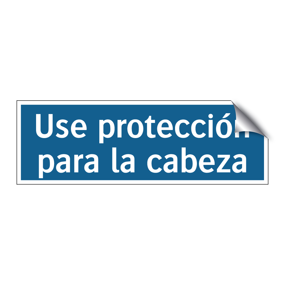 Use protección para la cabeza