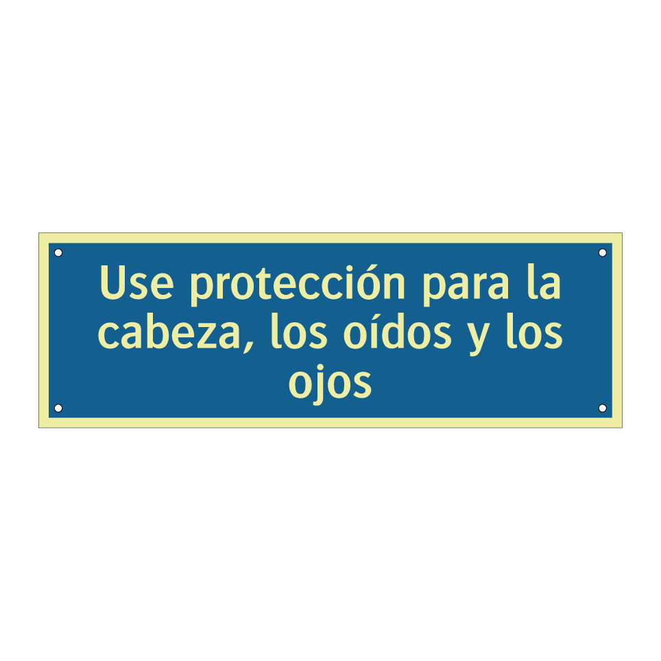 Use protección para la cabeza, los oídos y los ojos