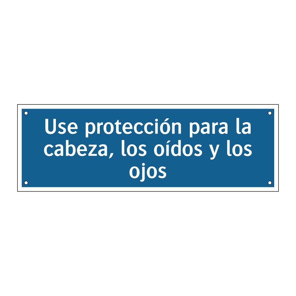 Use protección para la cabeza, los oídos y los ojos