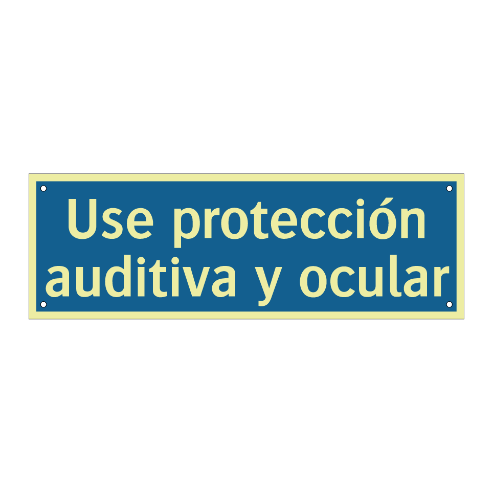 Use protección auditiva y ocular