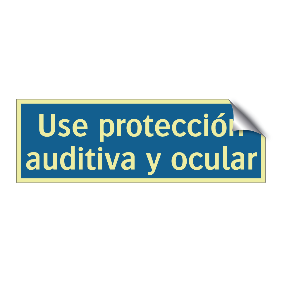 Use protección auditiva y ocular