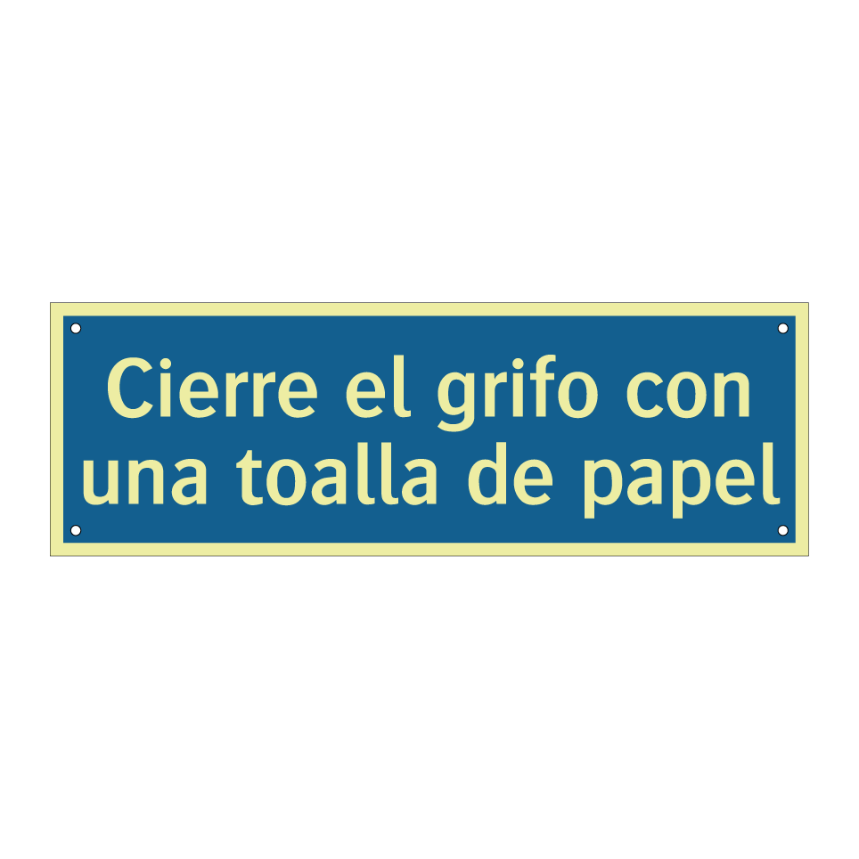 Cierre el grifo con una toalla de papel