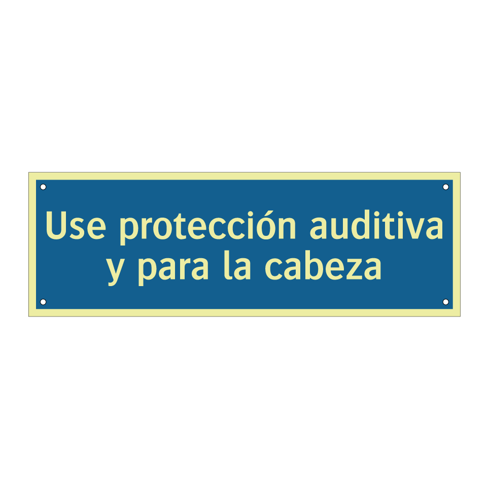 Use protección auditiva y para la cabeza