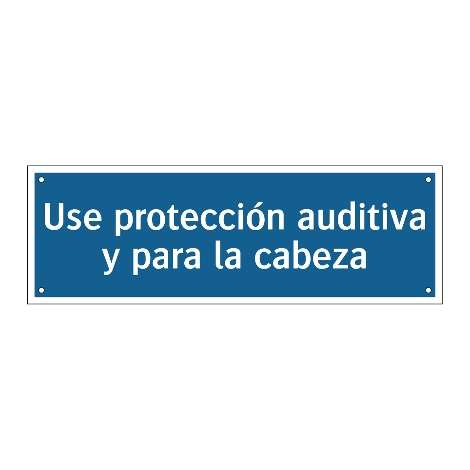 Use protección auditiva y para la cabeza