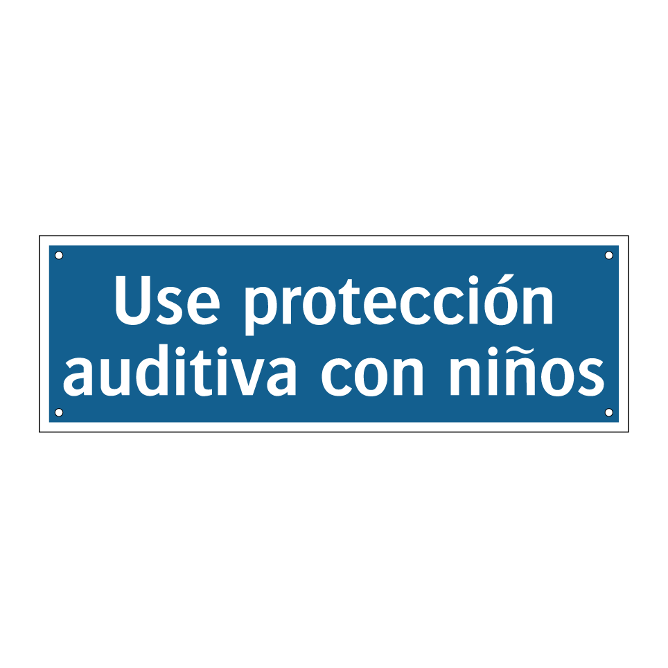 Use protección auditiva con niños